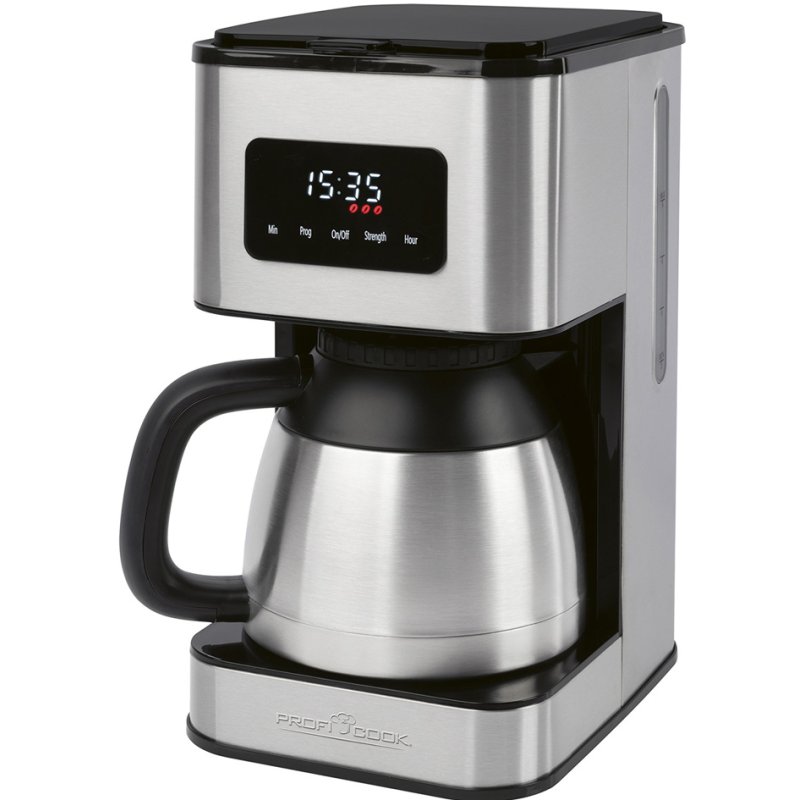 PROFI COOK coffee maker PC-KA 1300, black, thermal, stainless steel, 8-10 cups